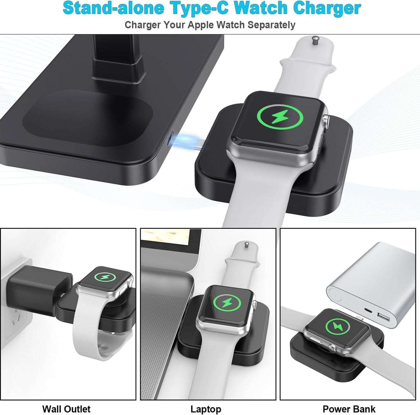Magnetic Wireless Charging Station Stand for Apple Products | 4 in 1