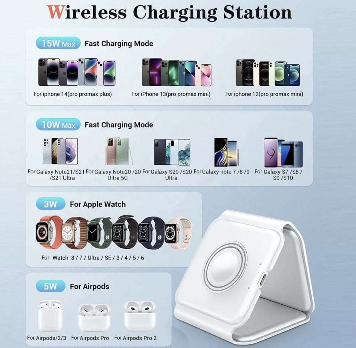 3 in 1 Magnetic Wireless Charger