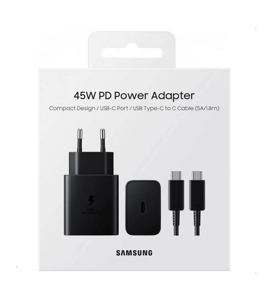 Samsung 45W Fast Charger With Type C To C Cable
